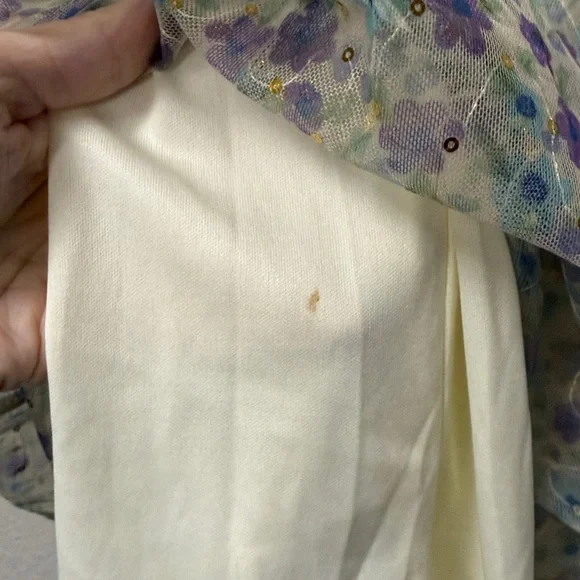 Lucy in the Sky Mesh Sequin Floral Babydoll Dress - Picture 12 of 13